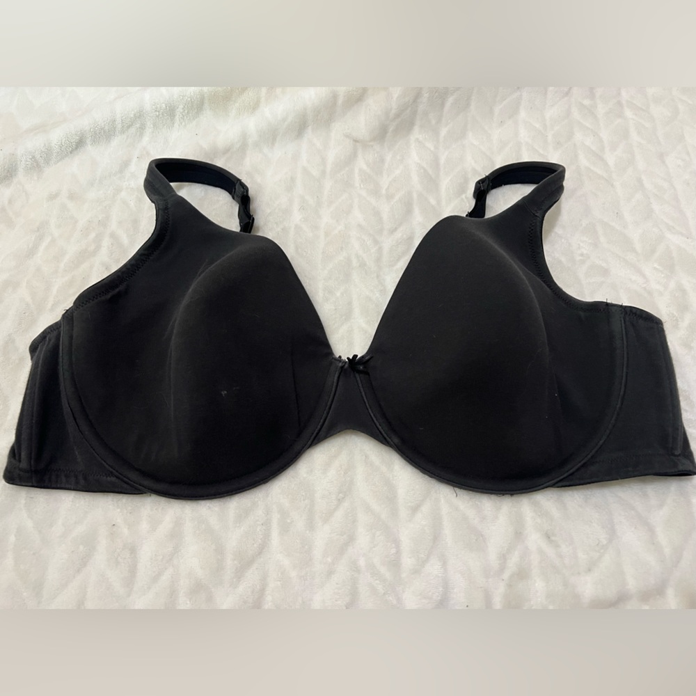 Lane Bryant black cotton T-shirt bra size 46D
